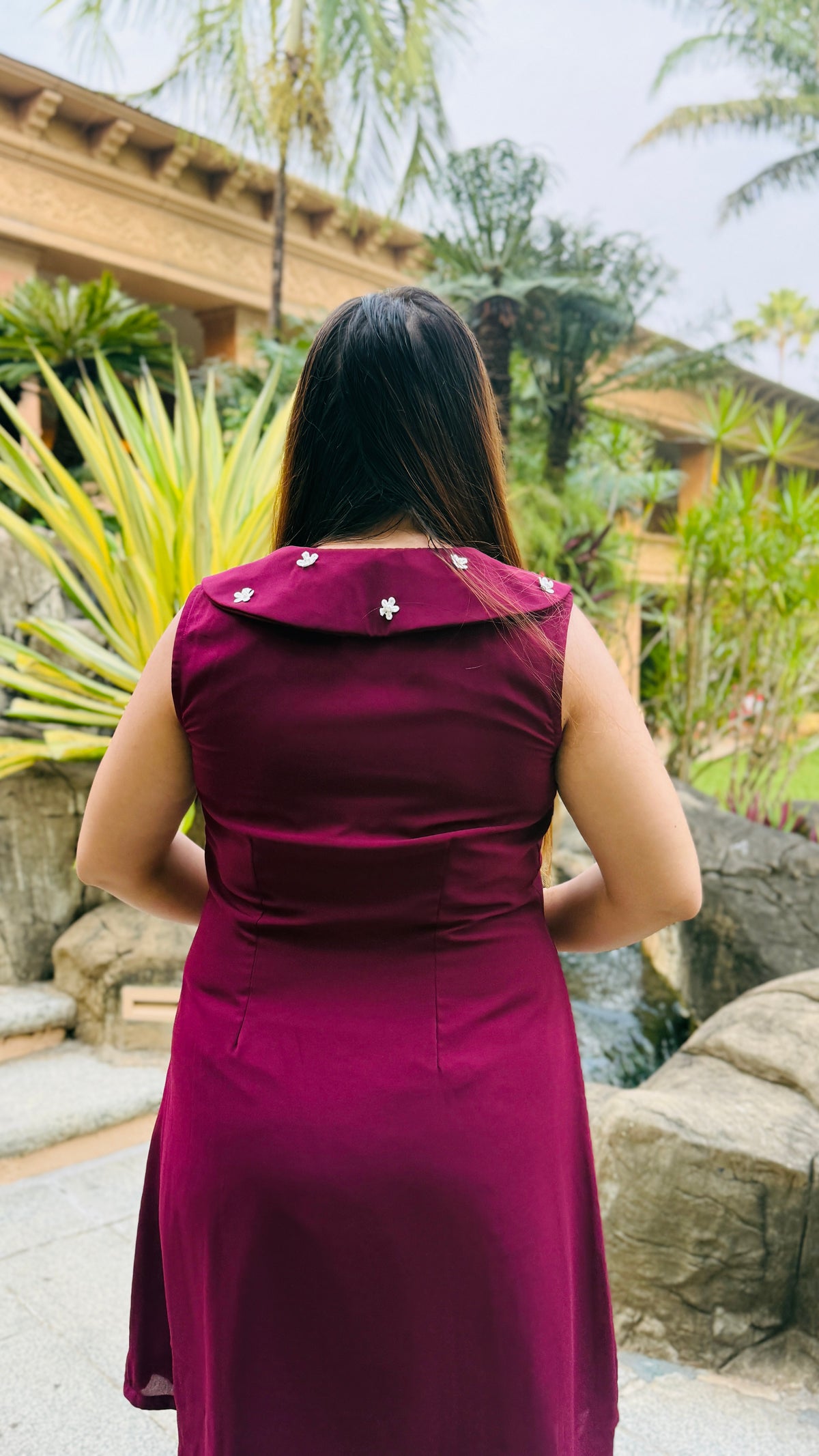 Wine and Shine Butterfly Dress