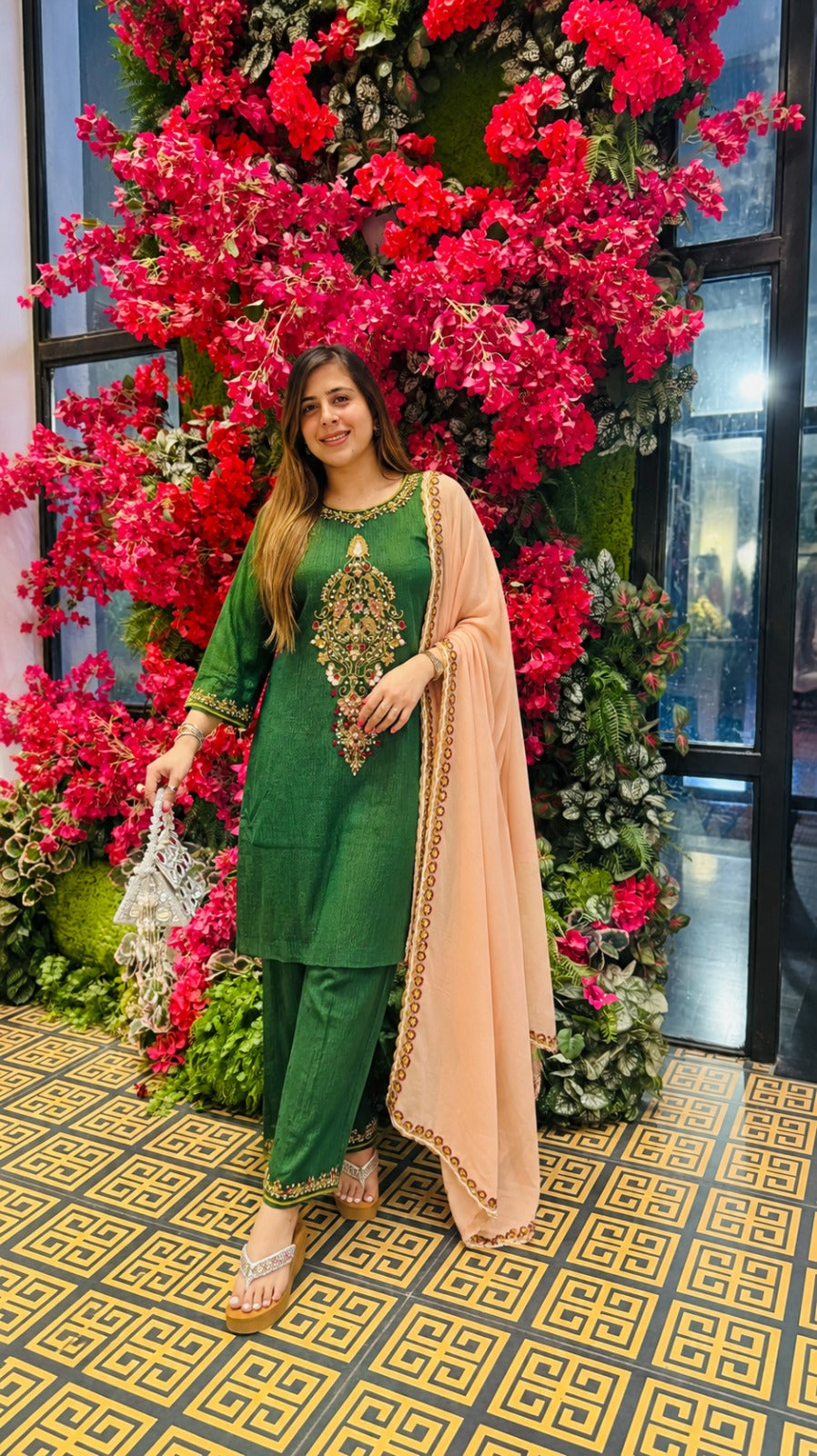 Emerald Heirloom Embroidered Kurta Set