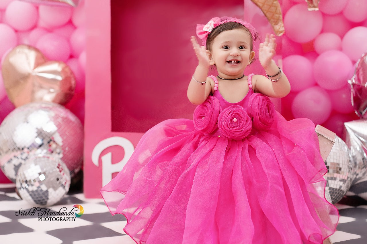 Tickled Pink Organza Gown