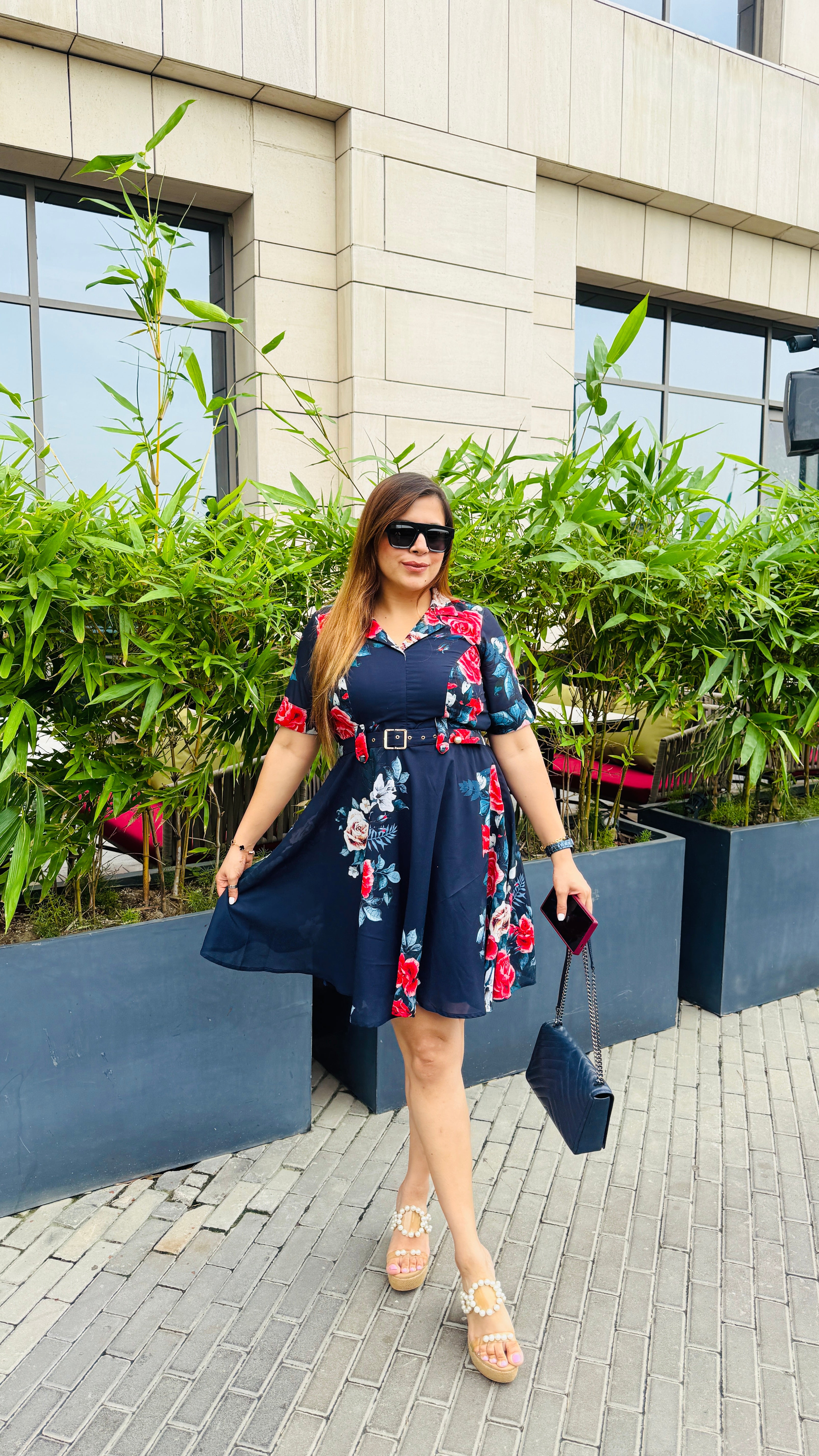 London Affair Blue Dress