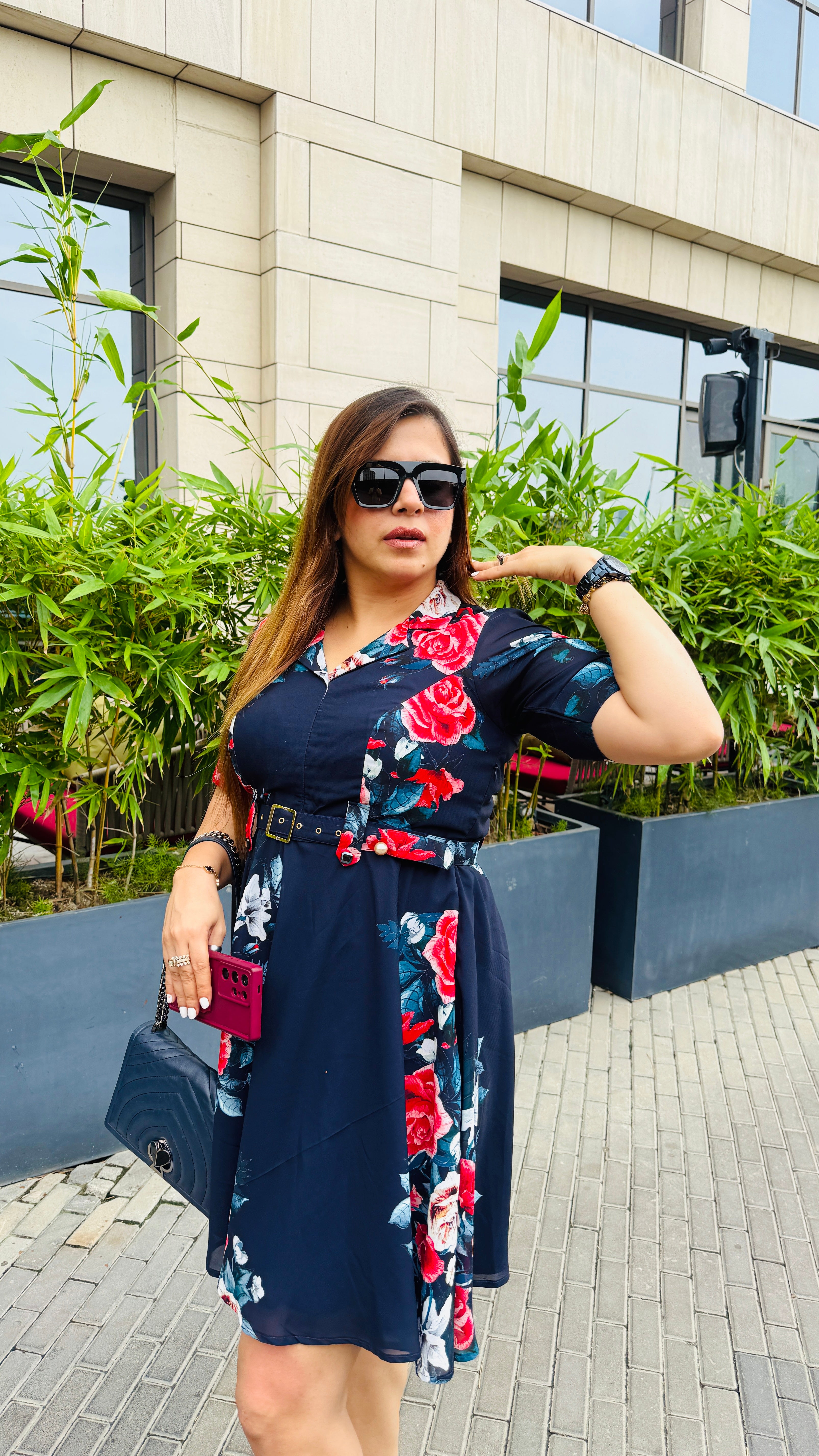 London Affair Blue Dress