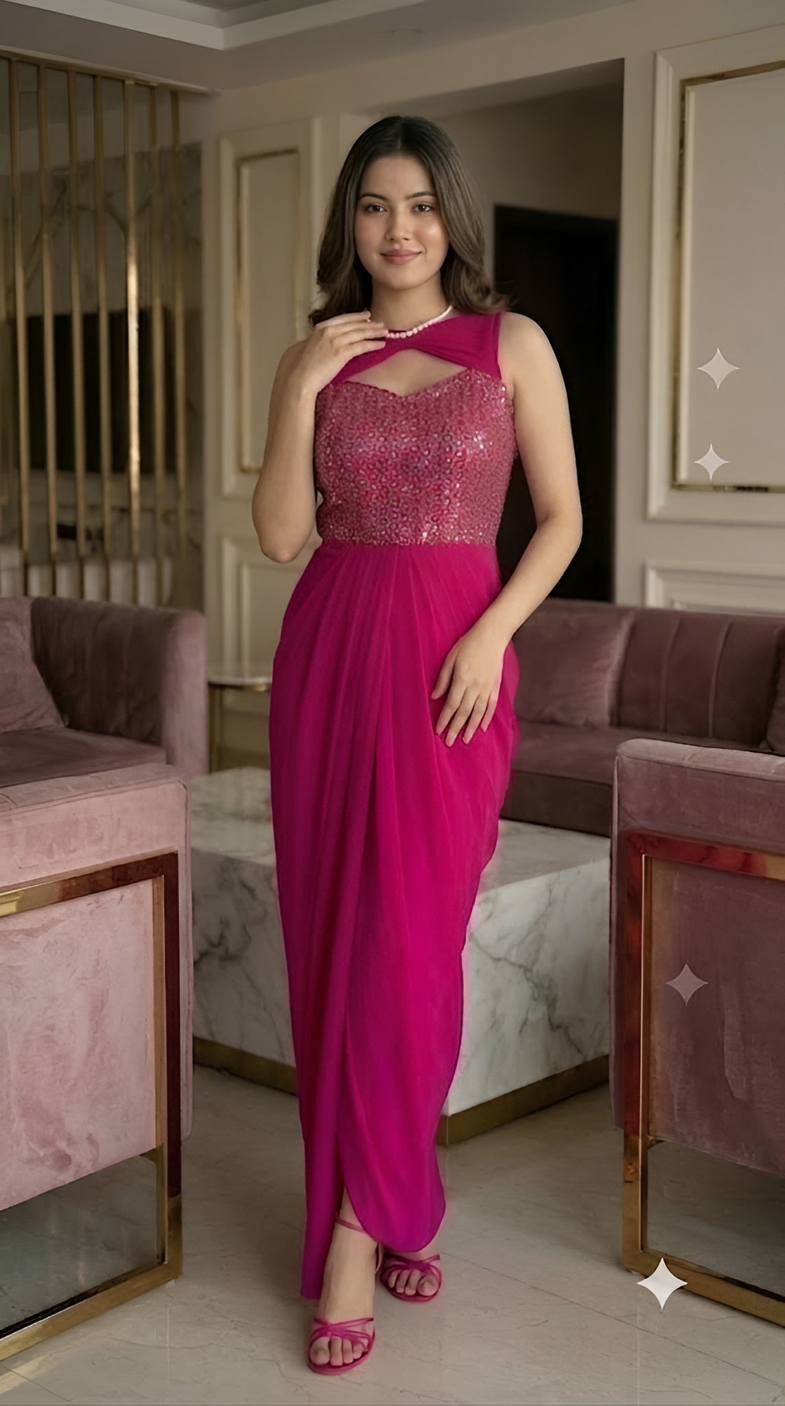 Hot Pink Cocktail Drape