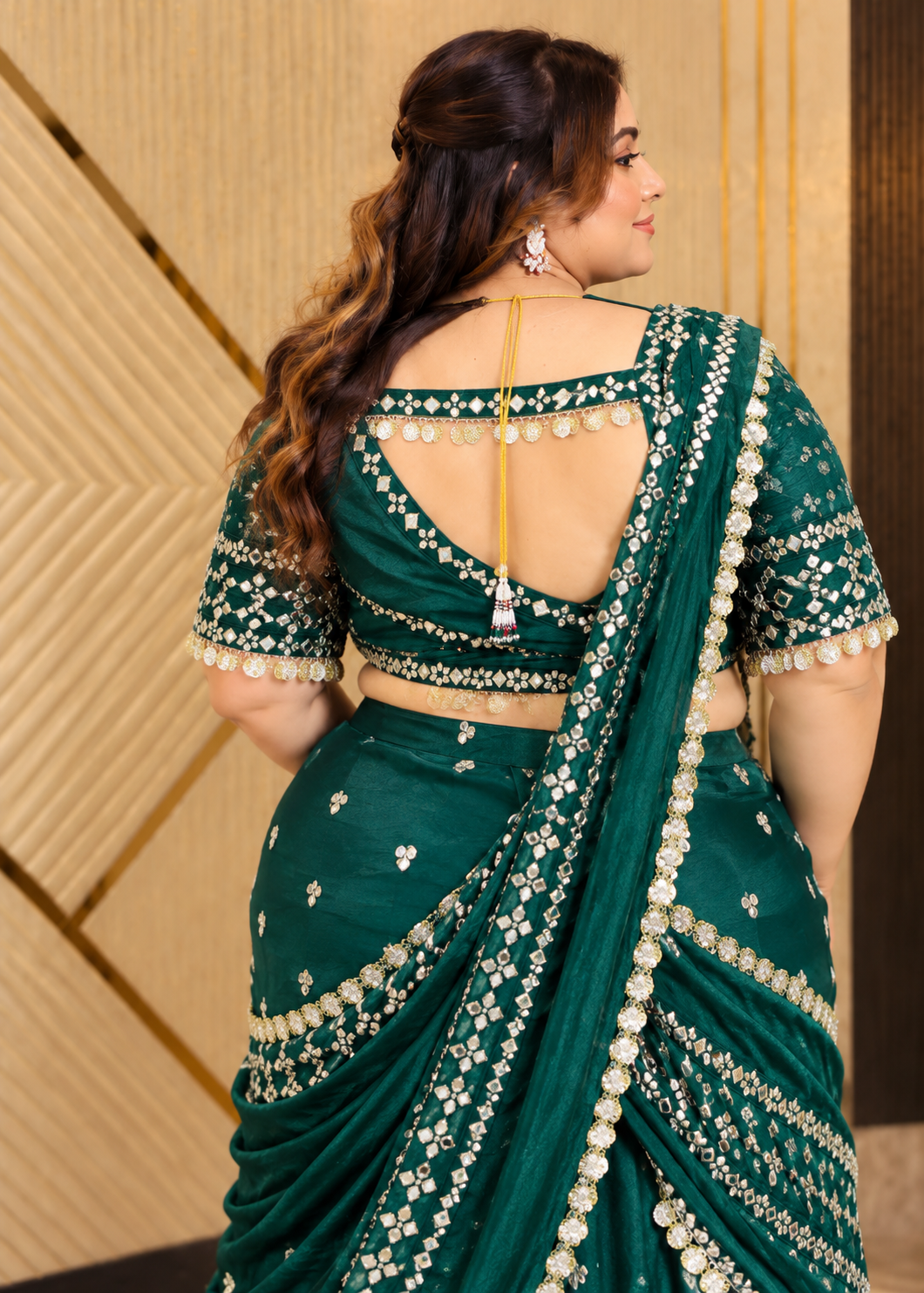 Emerald Moonlight Green Lehenga Set