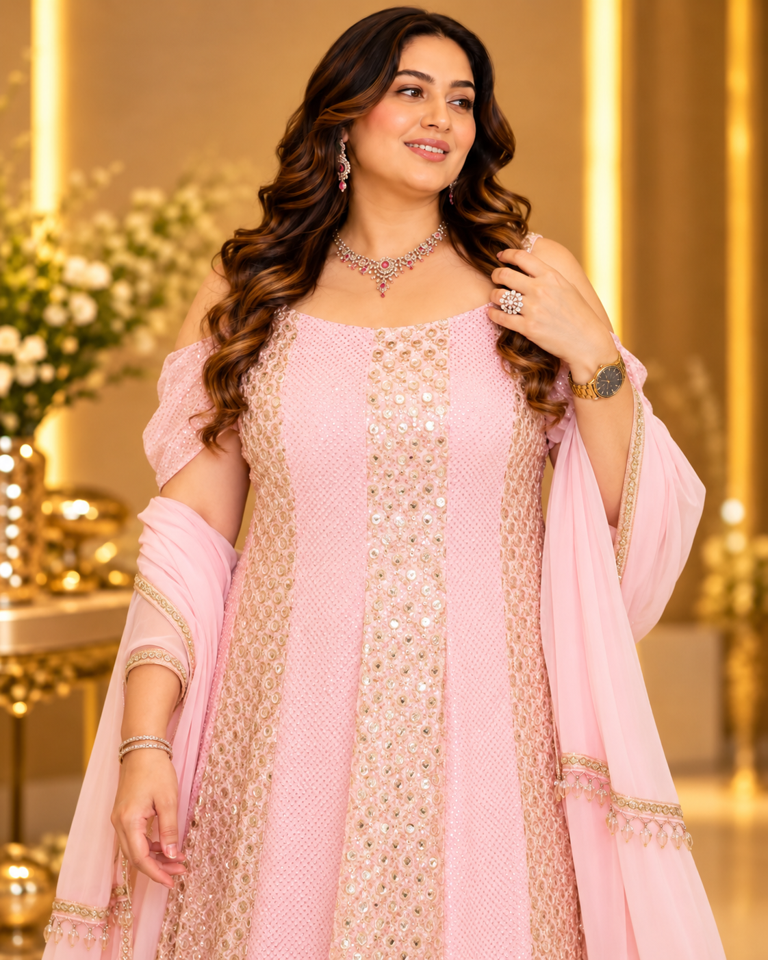 Blush Prism Pink Party Suit