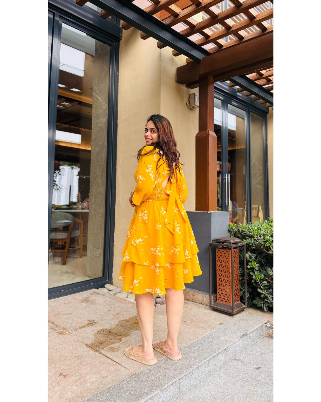 Sunlit Bloom Yellow Dress