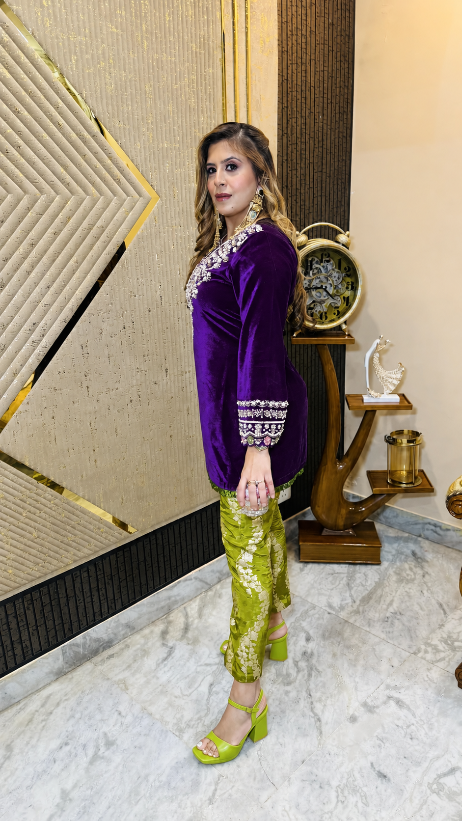 Purple Velvet Co-Ord Set