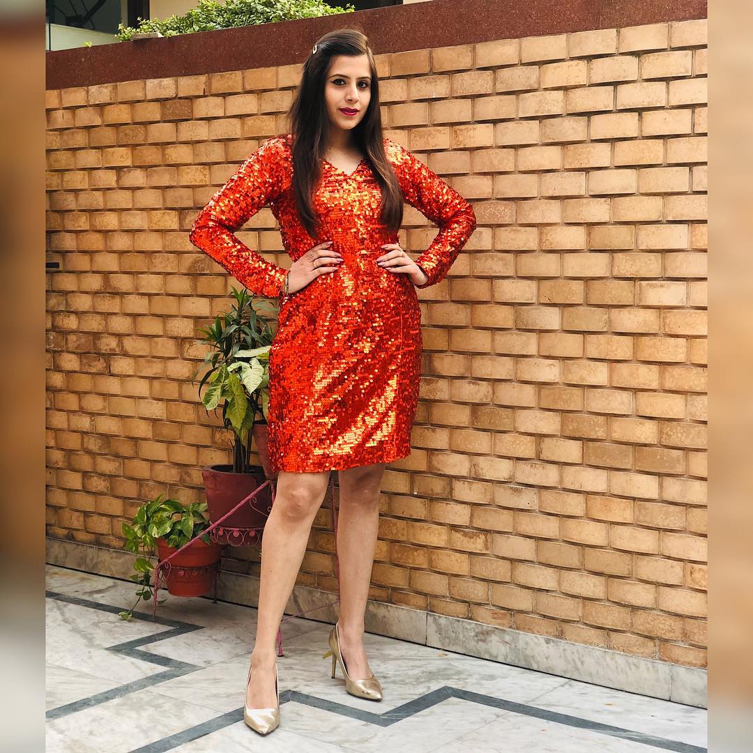 Sequin Orange Dress Lakhina Couture Sequin Orange Dress Lakhina Couture