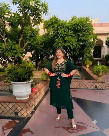 Green Kaftaan Suit