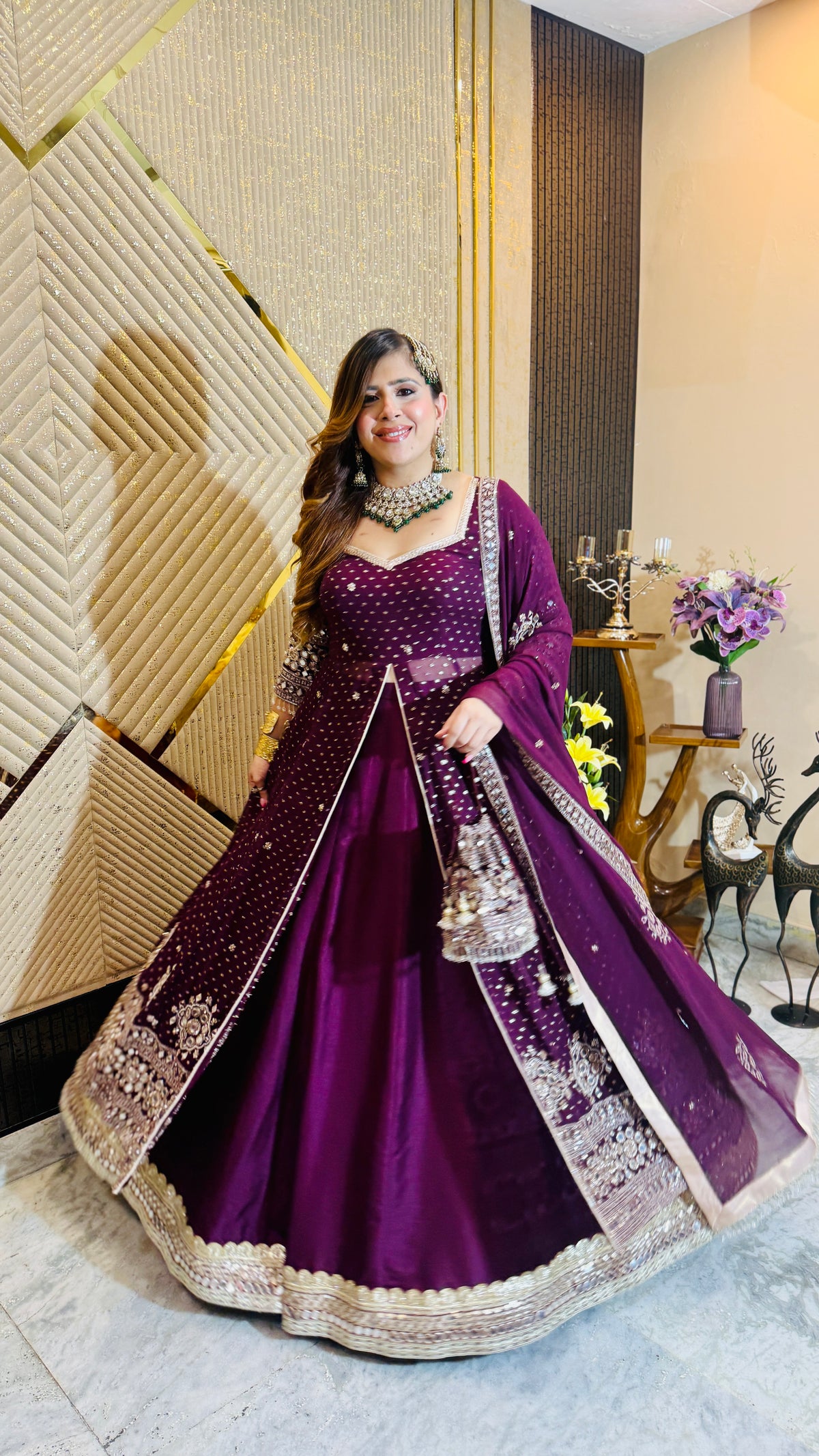 Mirror Martini Lehenga Set