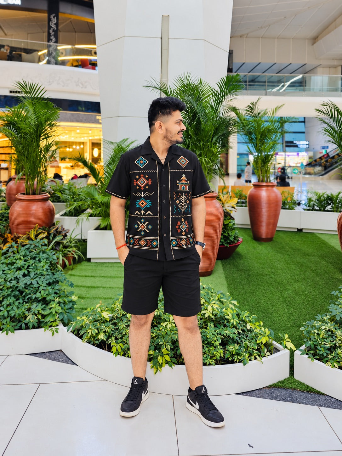 Mosaic Black Designer Co-ord Set