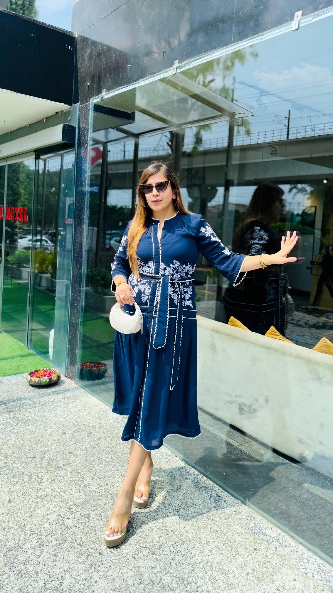 Beijing Blue Midi Dress