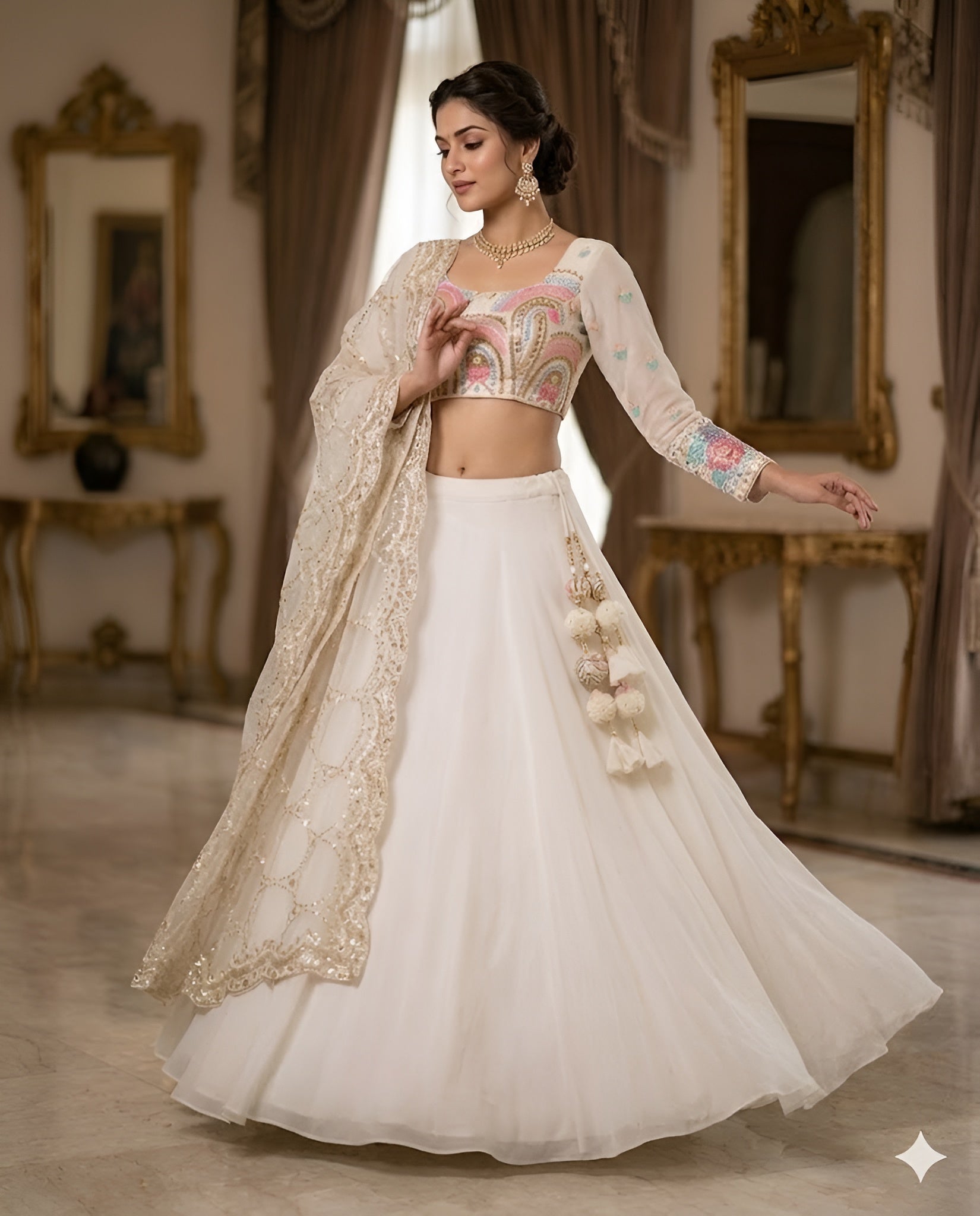 Beautiful White Lehenga