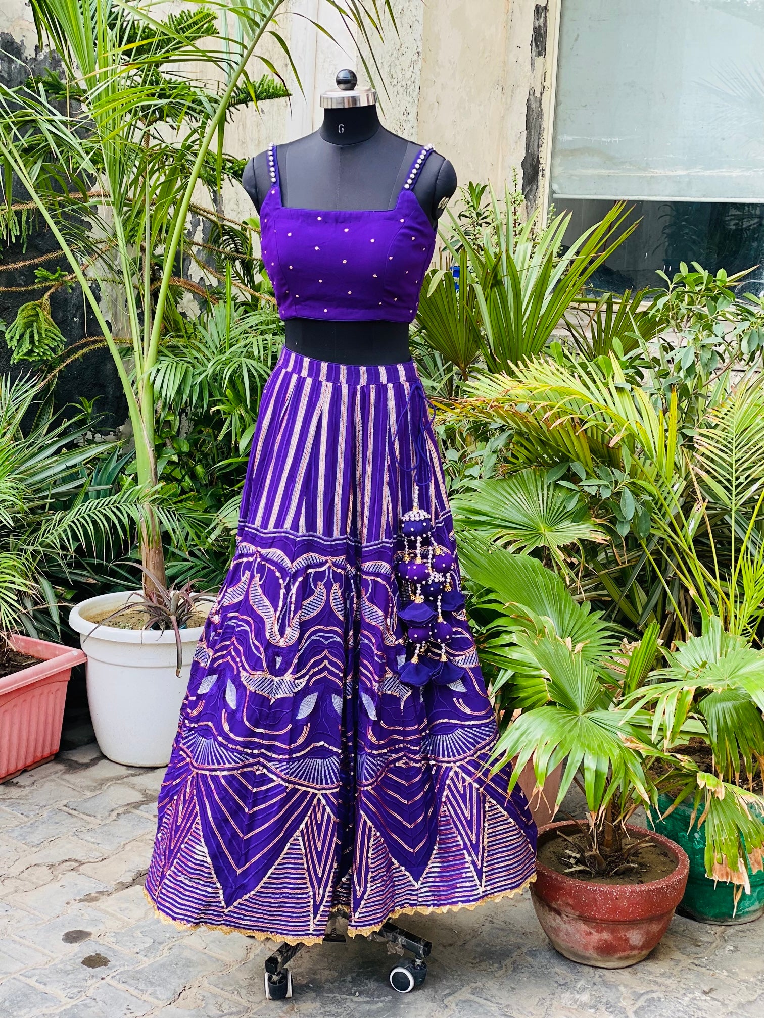 Purple Heavy Lehenga