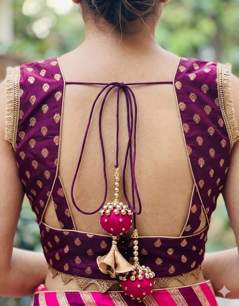 Banarasi Pink Wine Lehenga