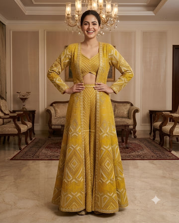 Winter Haldi Garara Set