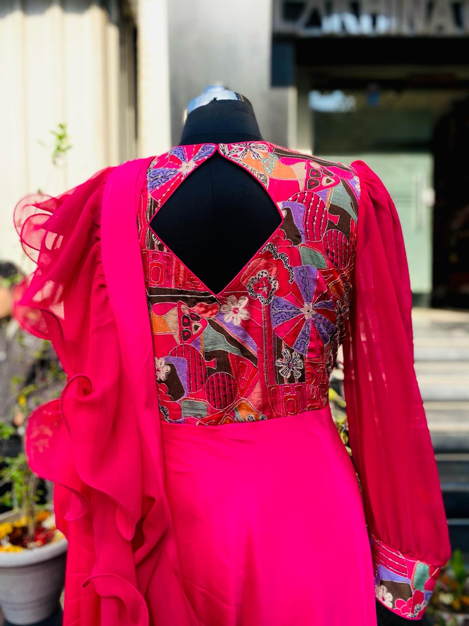 Carrot Carnival Saree Drape