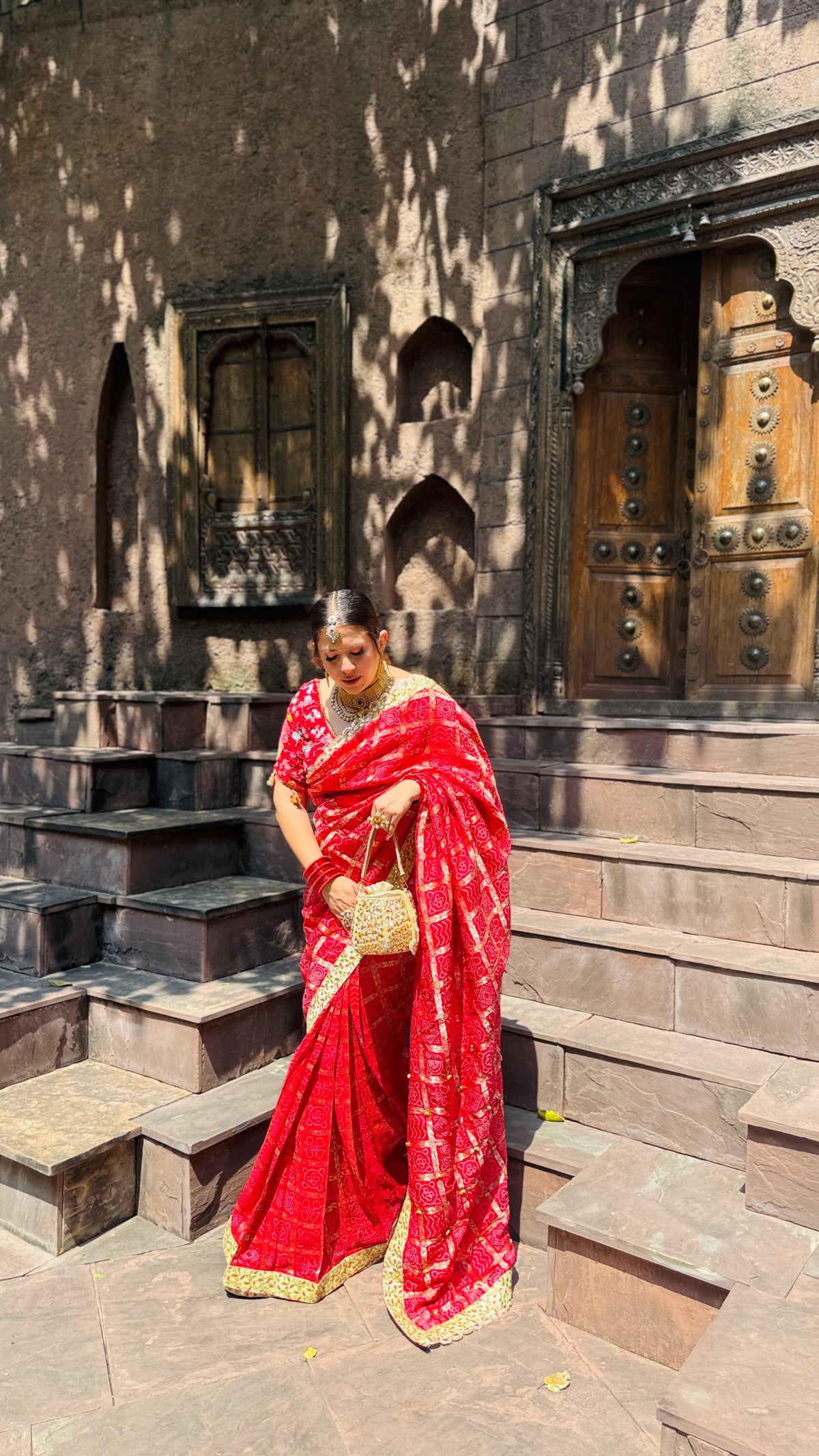 Red Gharchola Saree