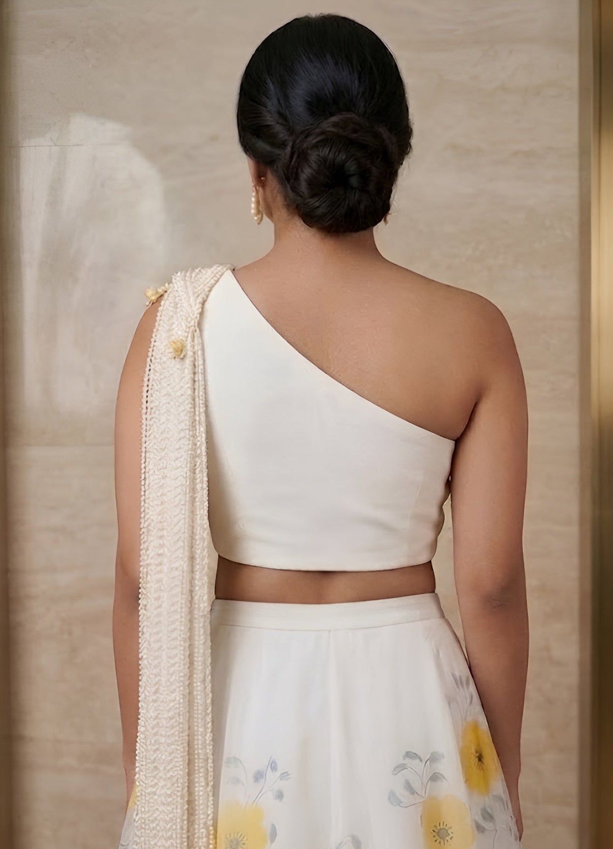 White Floral Lehenga