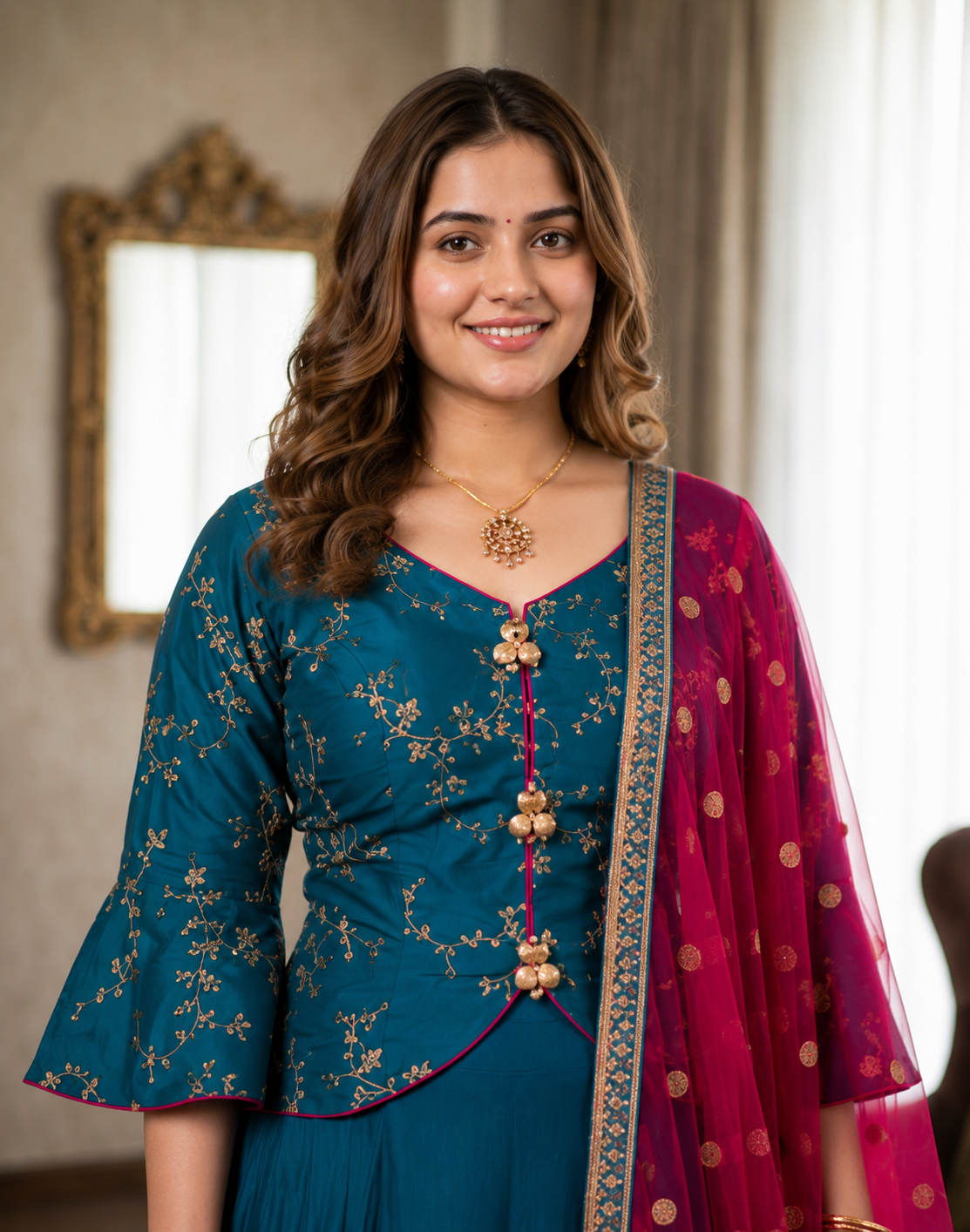 Peacock Silk Lehenga