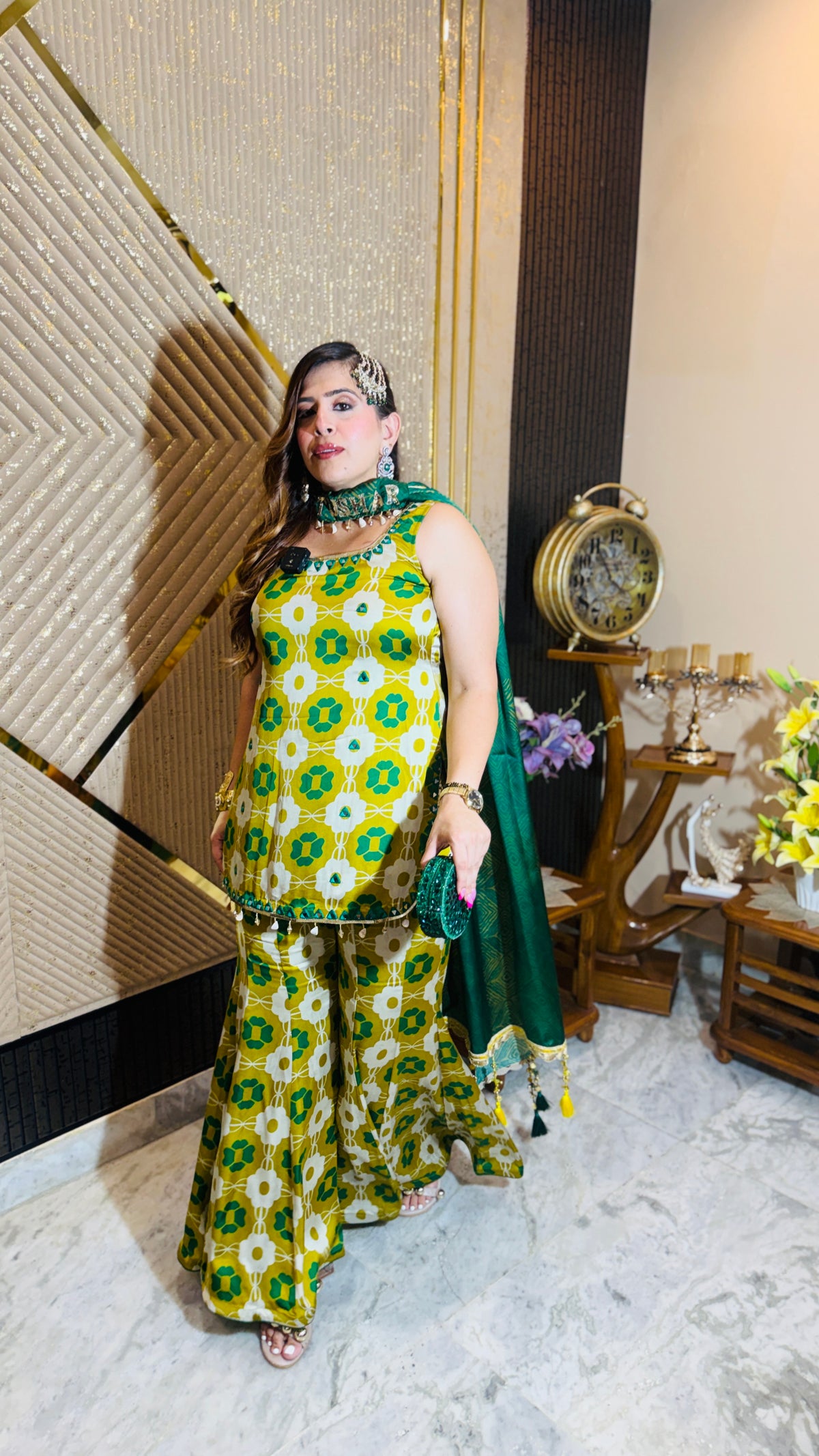 Yellow Chooda ceremony suit