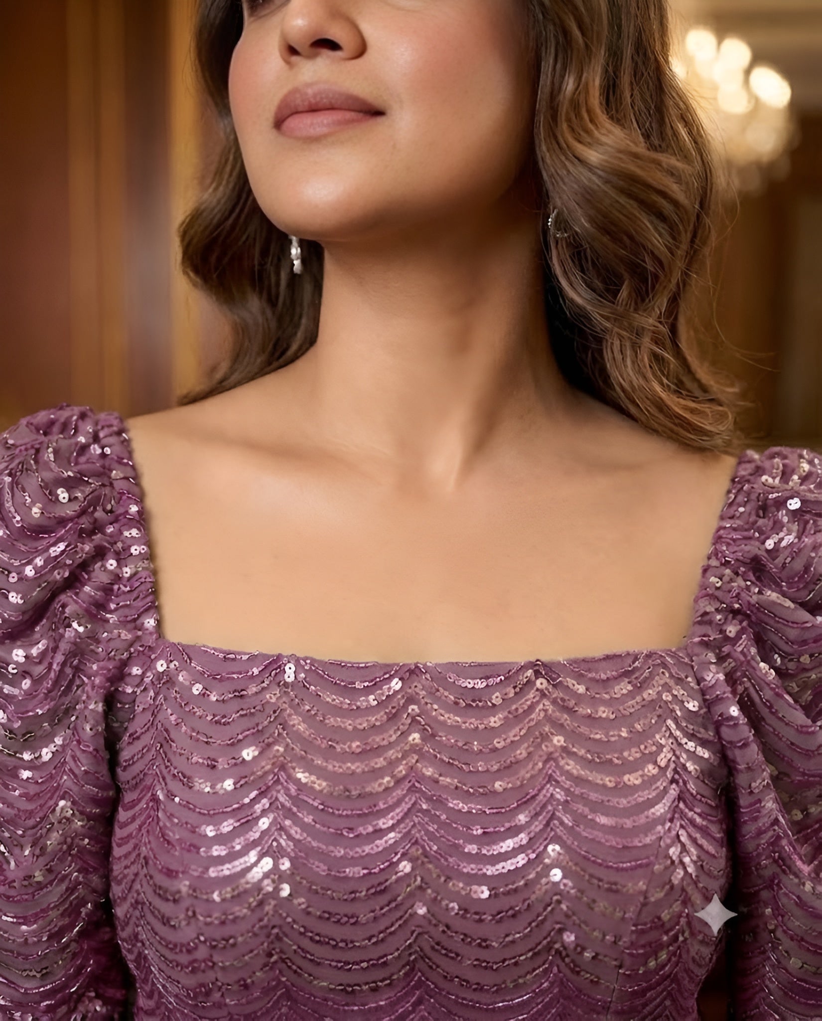 Peacock Blue Embroidery Drape