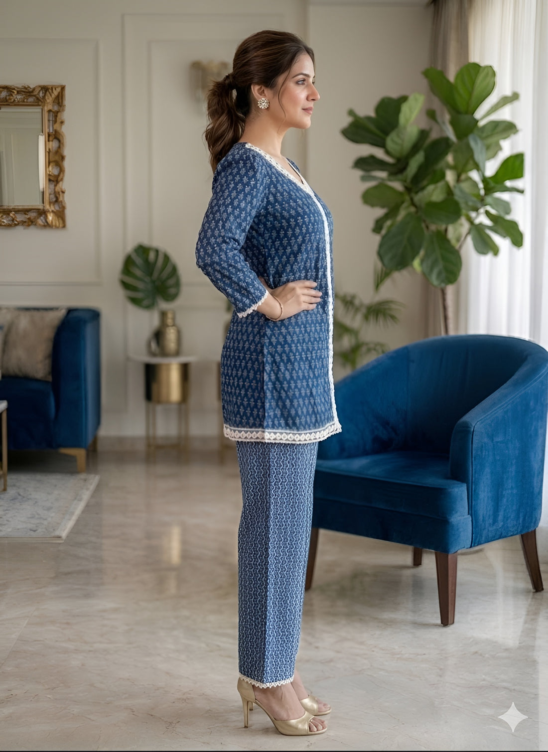 Blue Batik Co-Ord