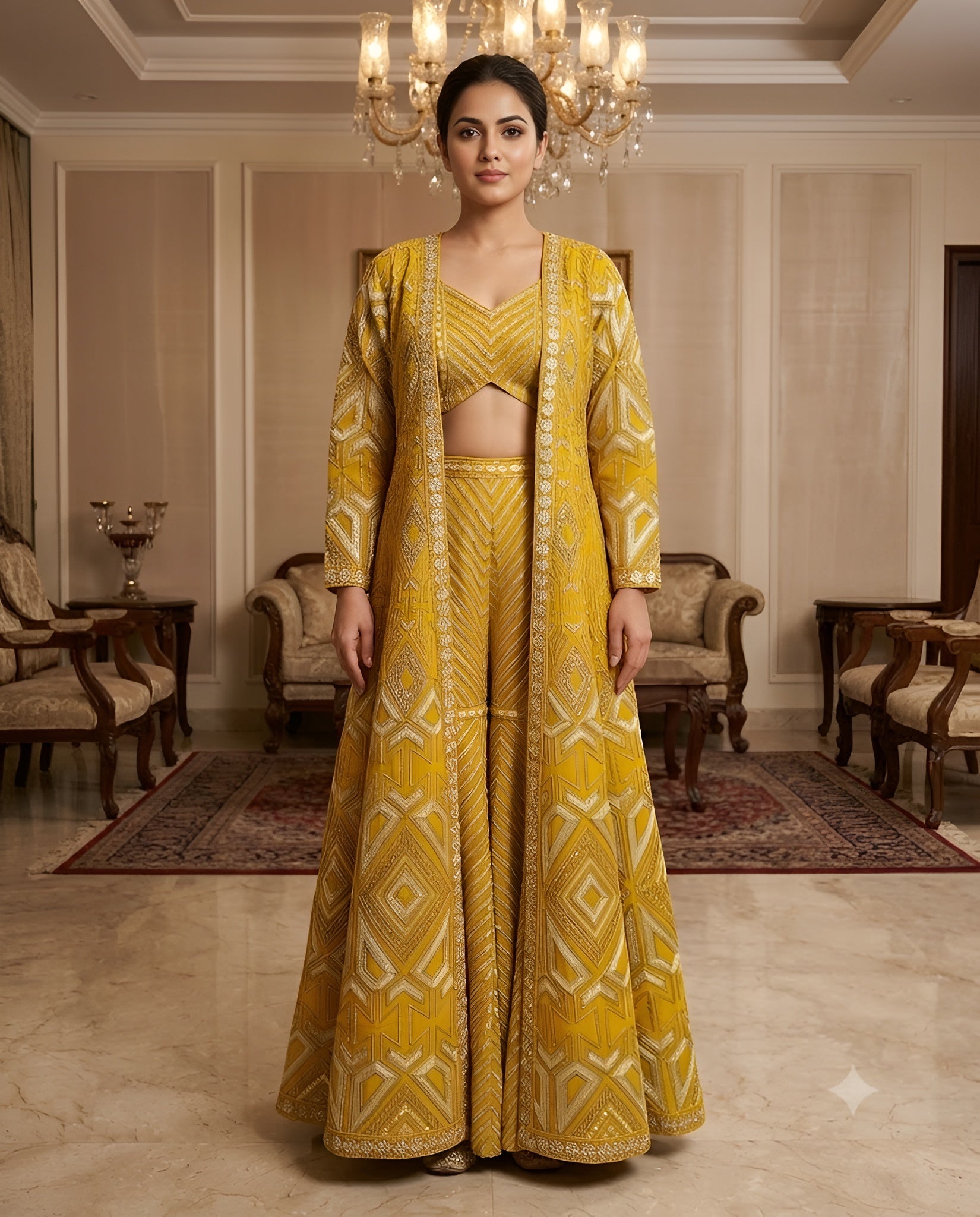 Winter Haldi Garara Set