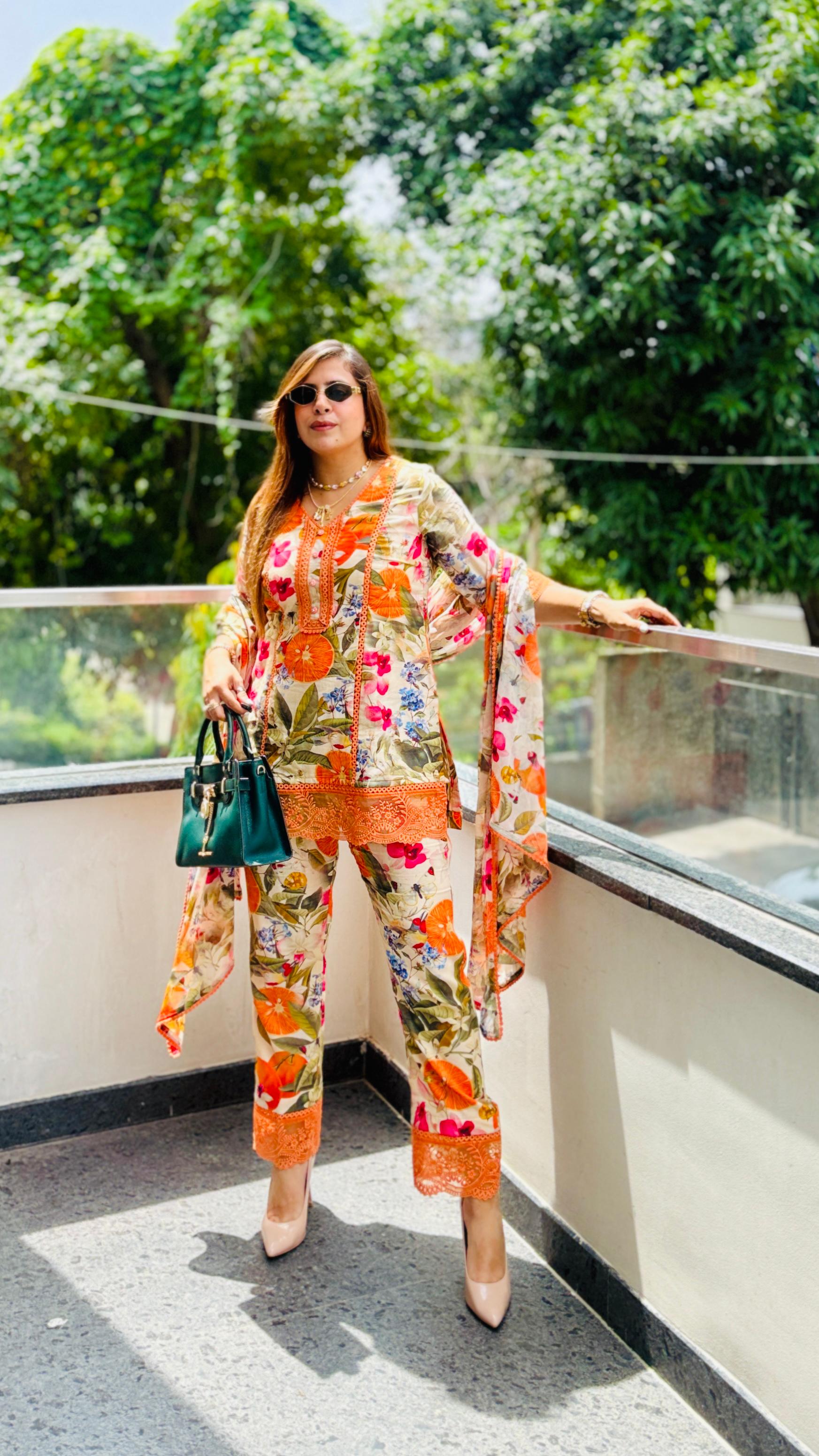 Citrus Muslin Suit