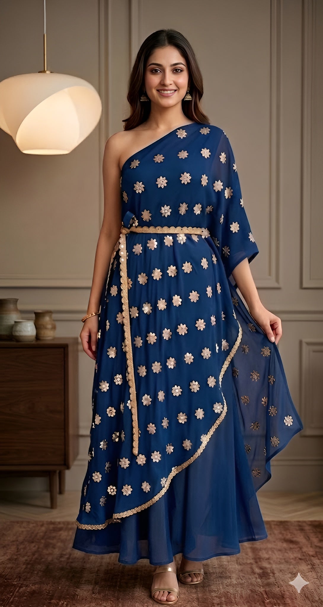 Navy Blue Festive Co-Ord