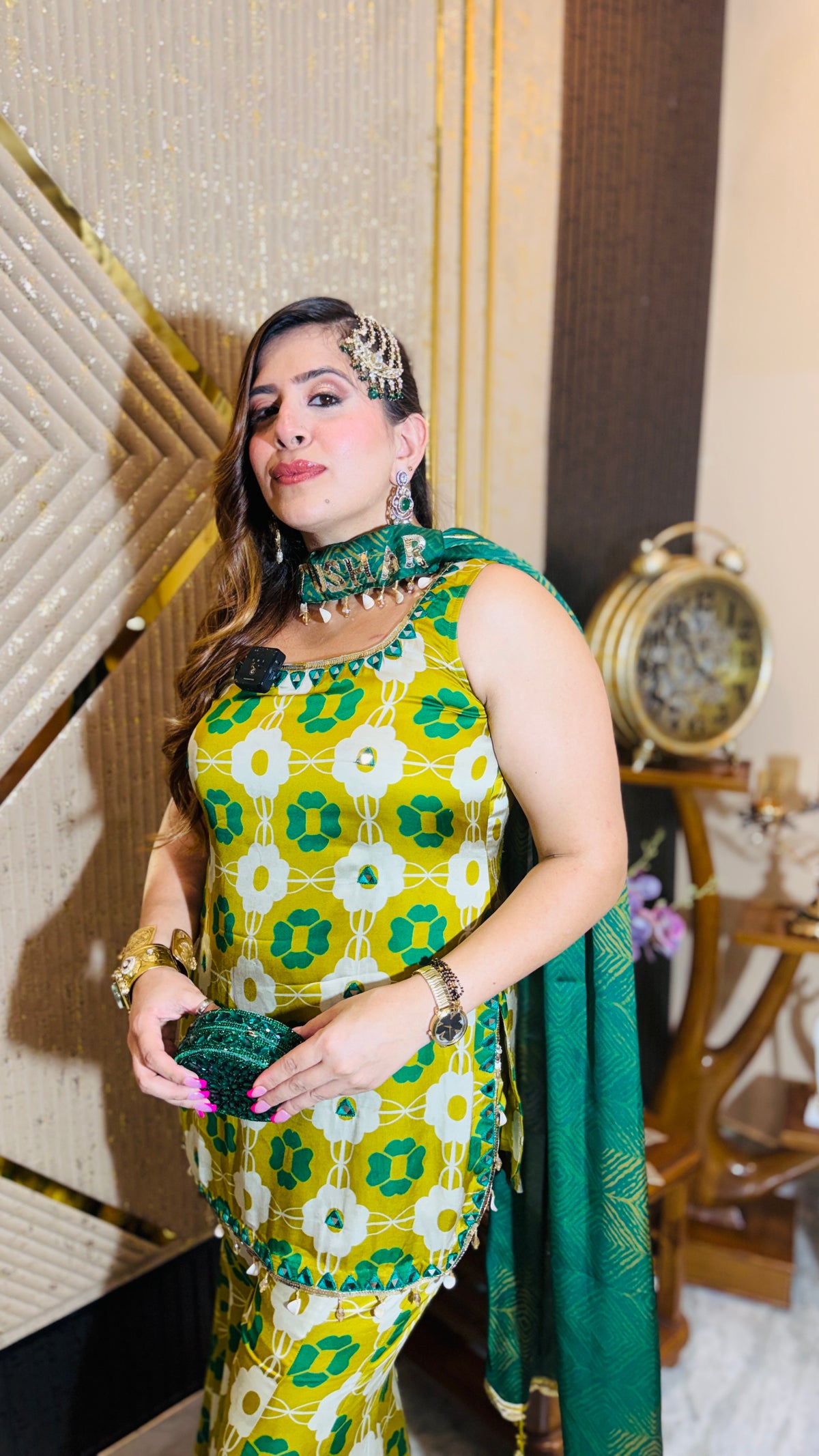 Yellow Chooda ceremony suit