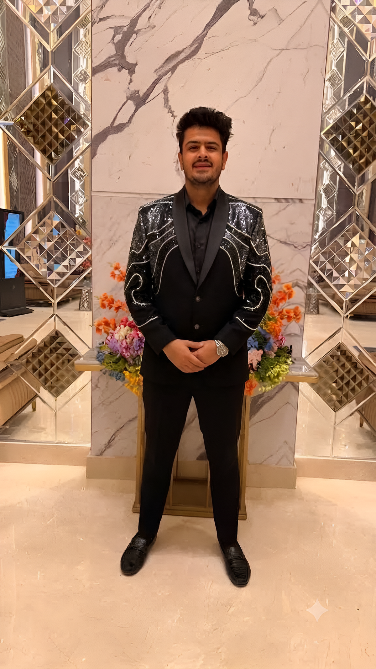 Midnight Constellation Black Cocktail Blazer