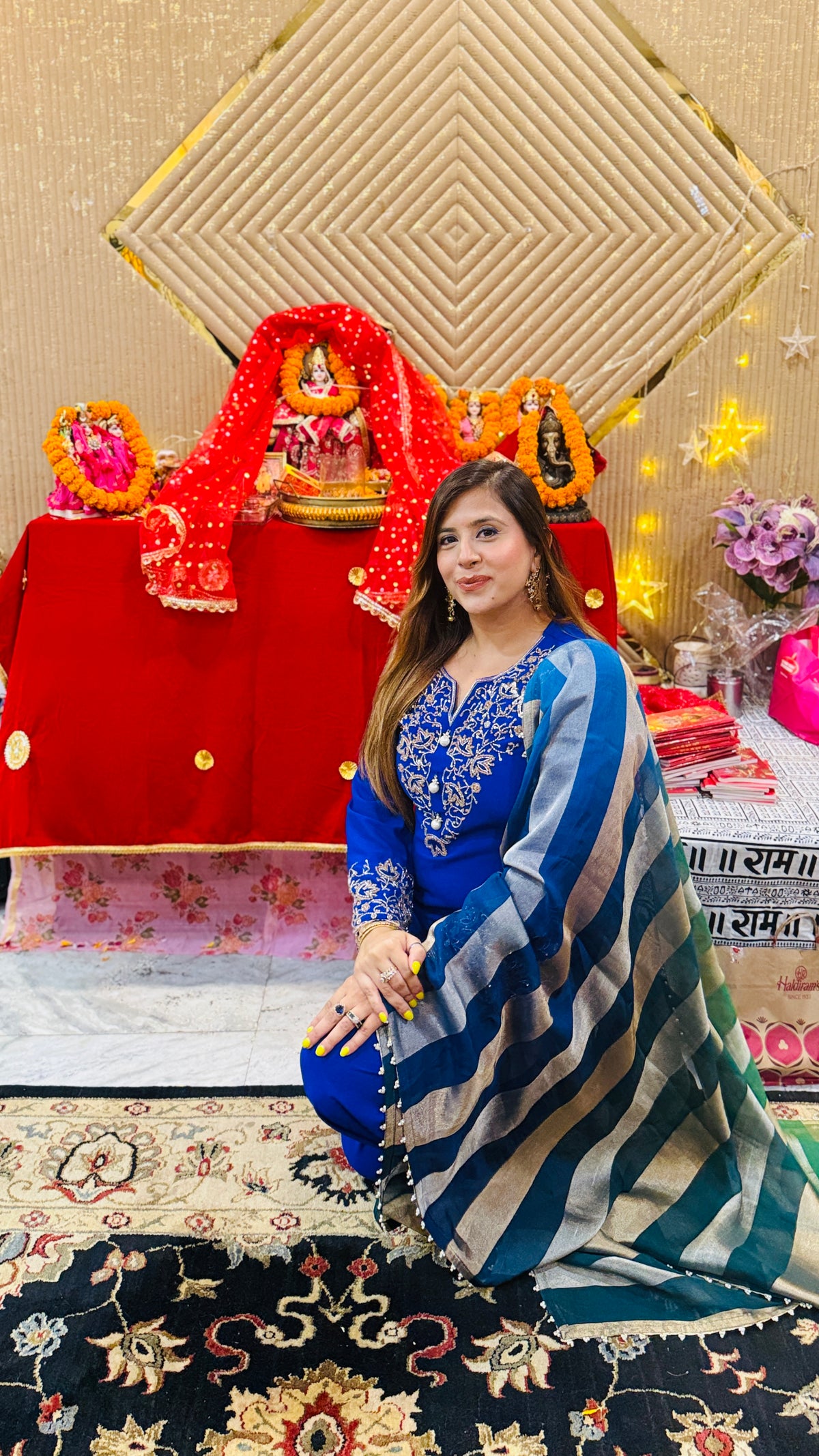 Sapphire Noor Blue Suit Set