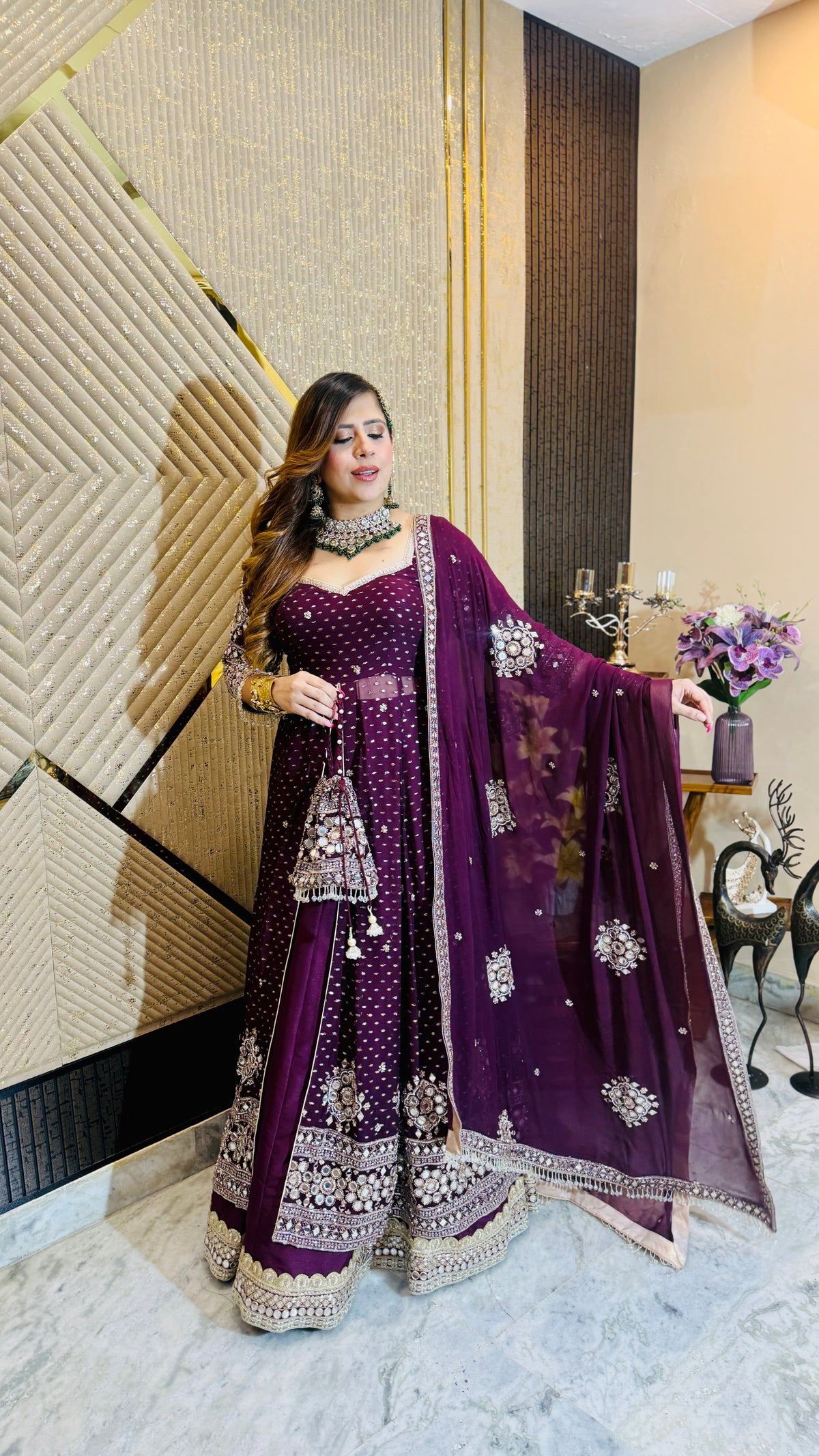 Mirror Martini Lehenga Set