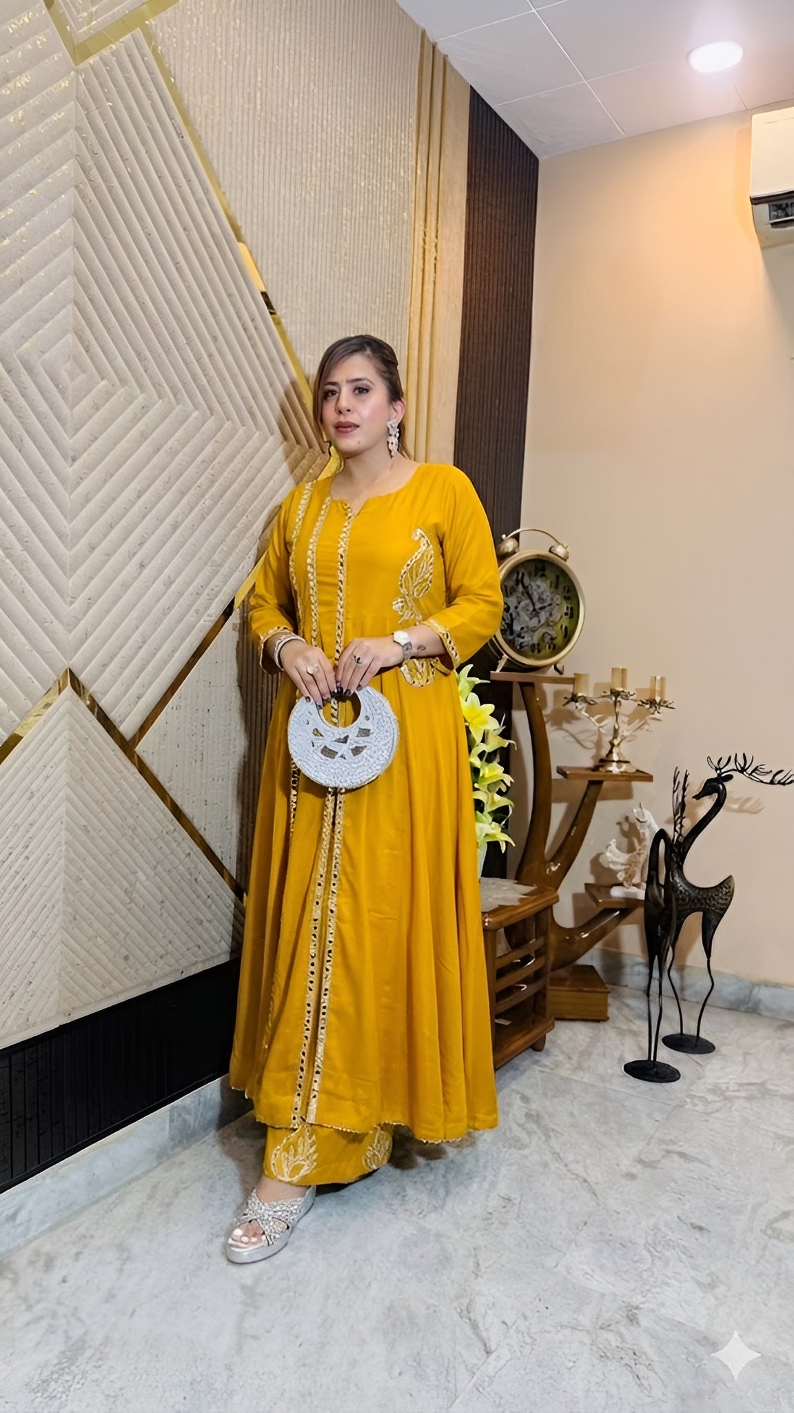 Yellow Georgette Suit