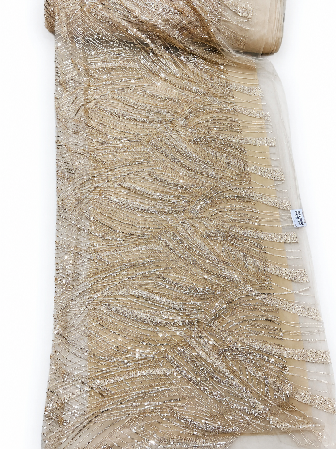 Champagne Golden Fishtail Cape Gown