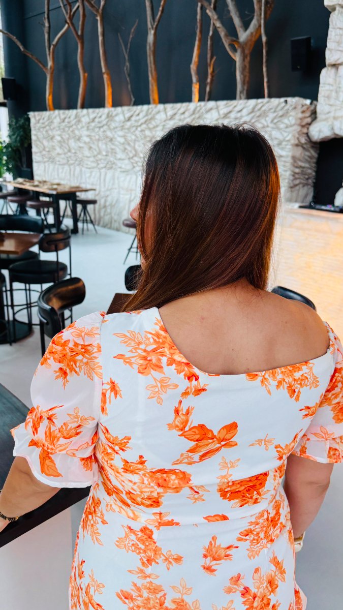 Orange Capsule Midi Dress