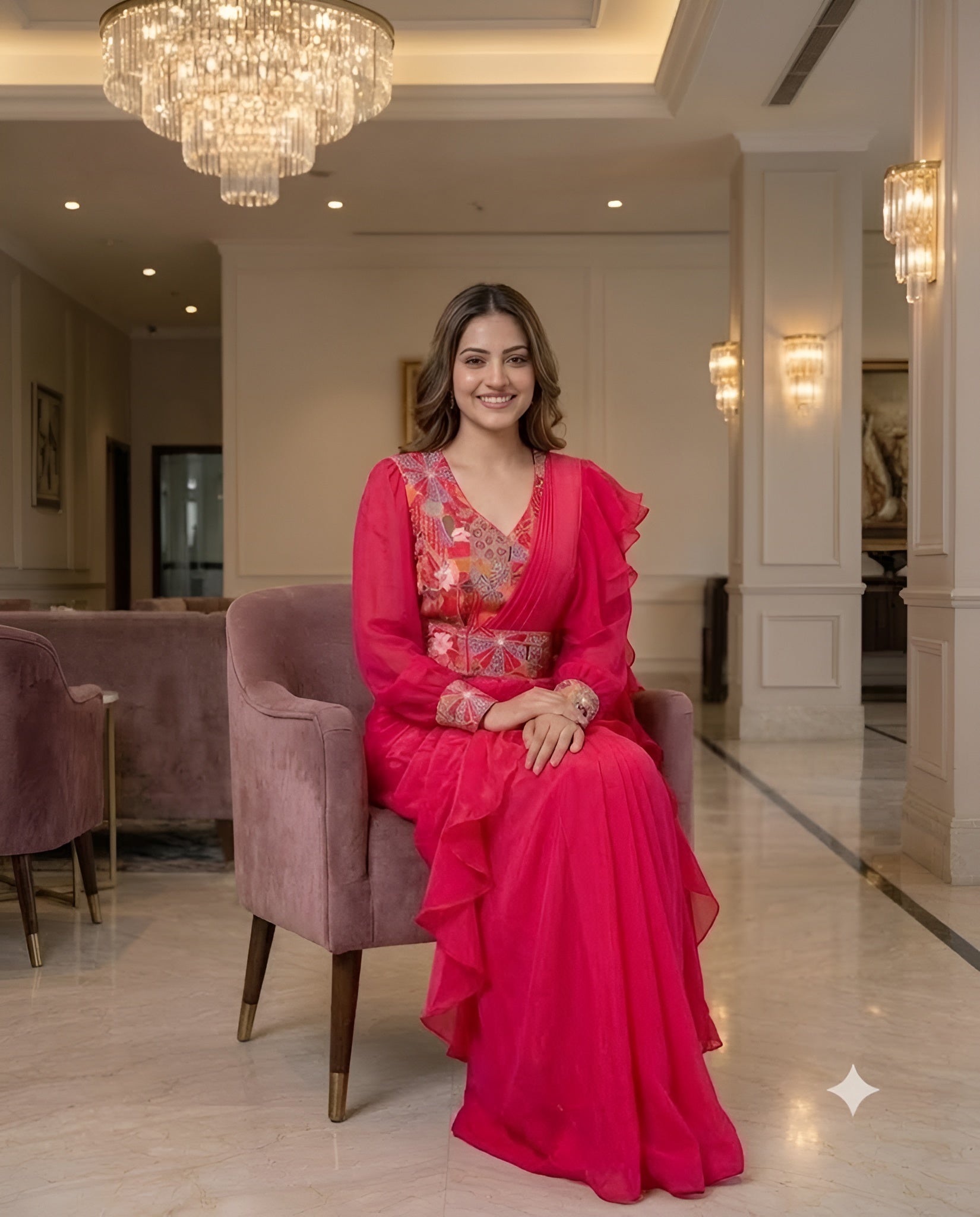 Carrot Carnival SareeÂ Drape