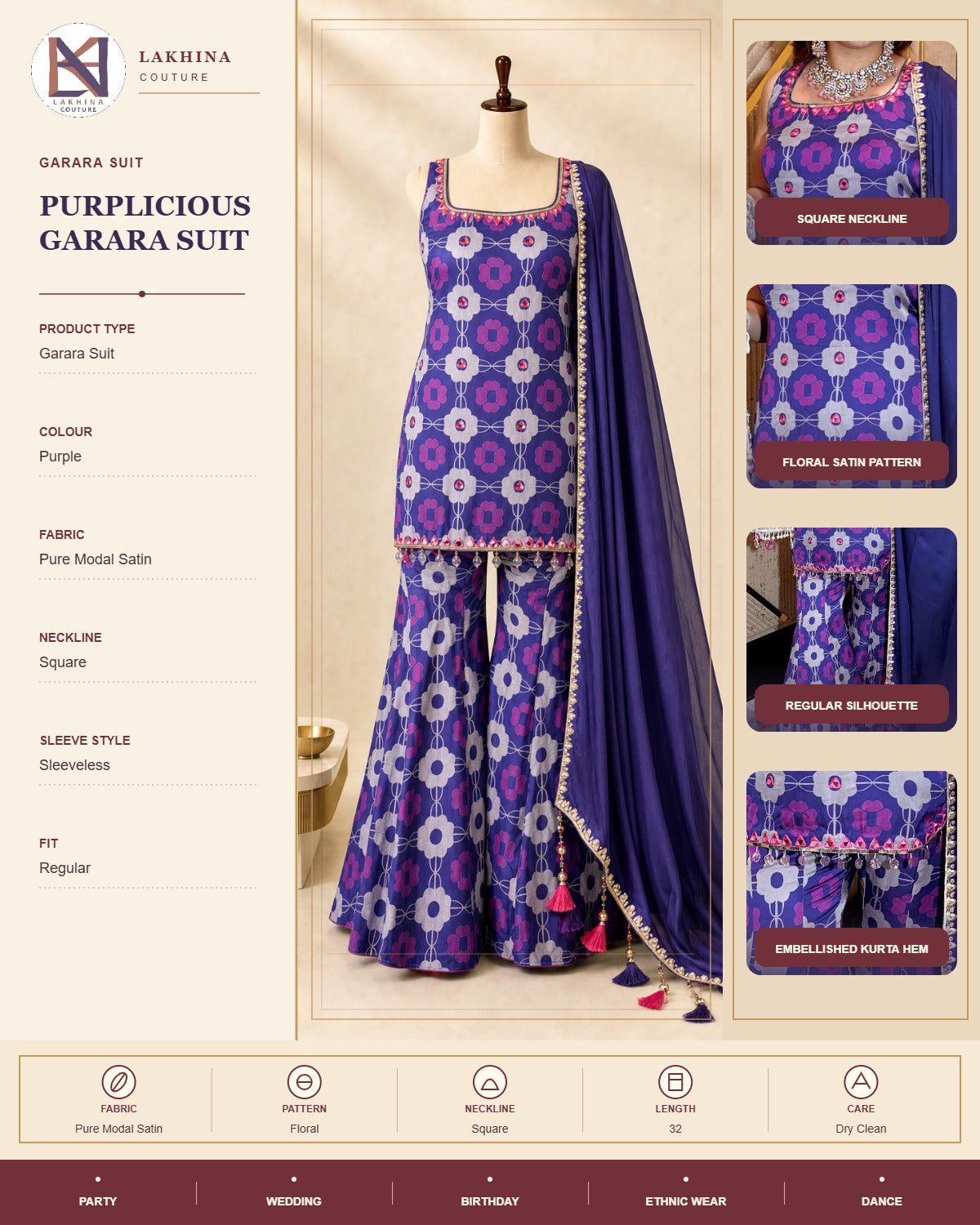 Purplicious Garara Suit