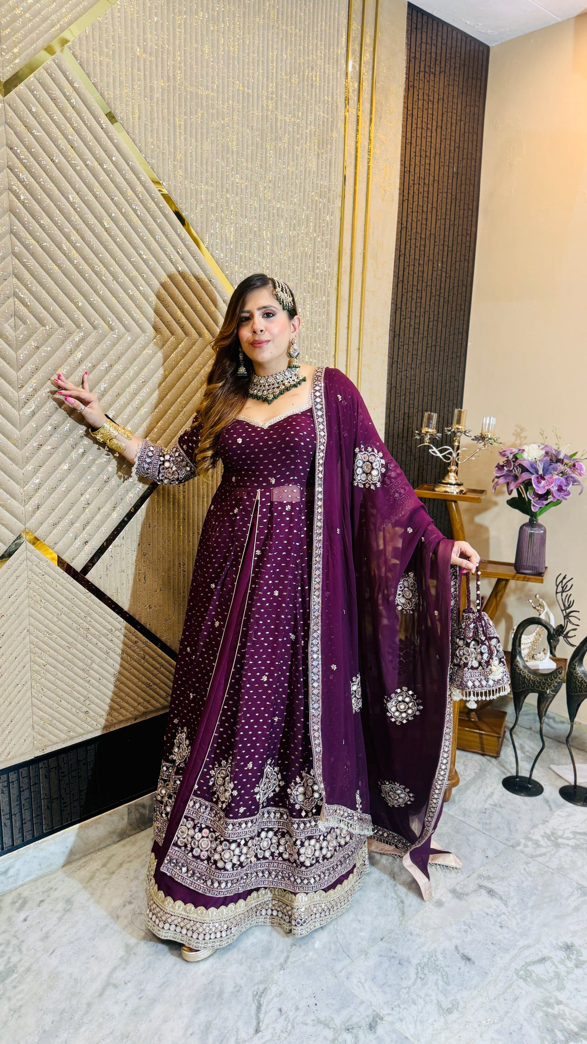 Mirror Martini Lehenga Set