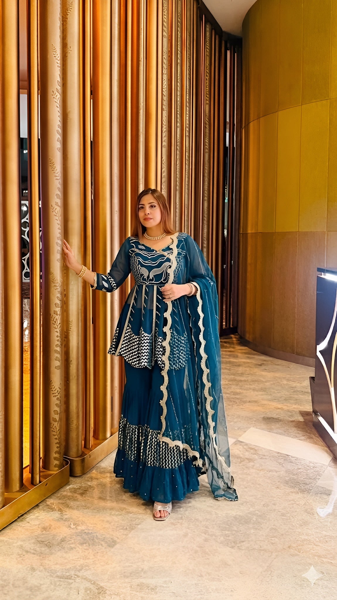 Luxurious Peacock Garara Suit
