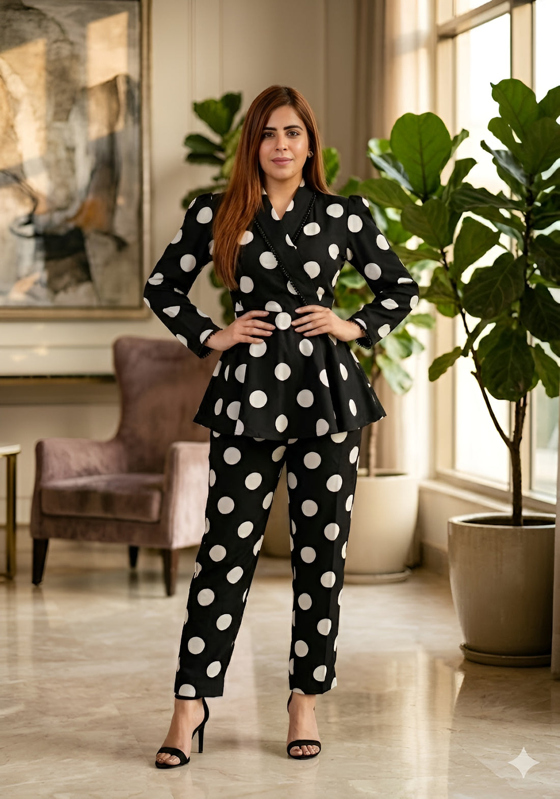 Black & White Polka Dot Co-Ord Set