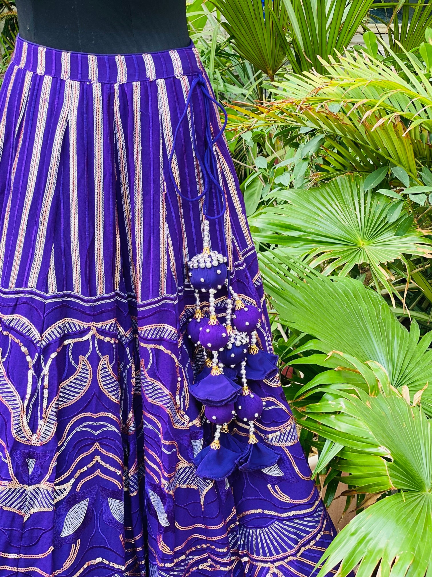 Purple Heavy Lehenga