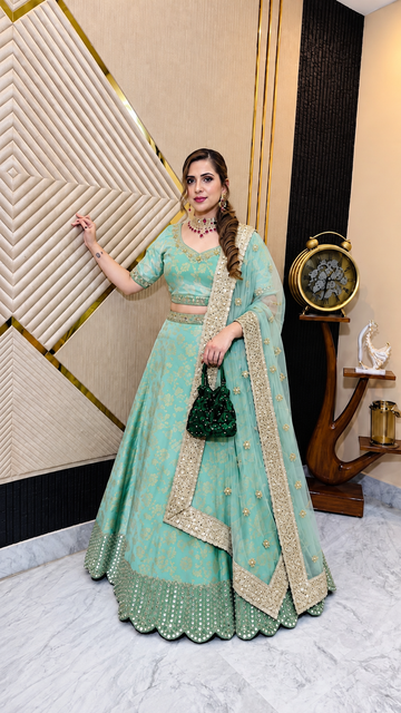 Sage Green Lehenga Set