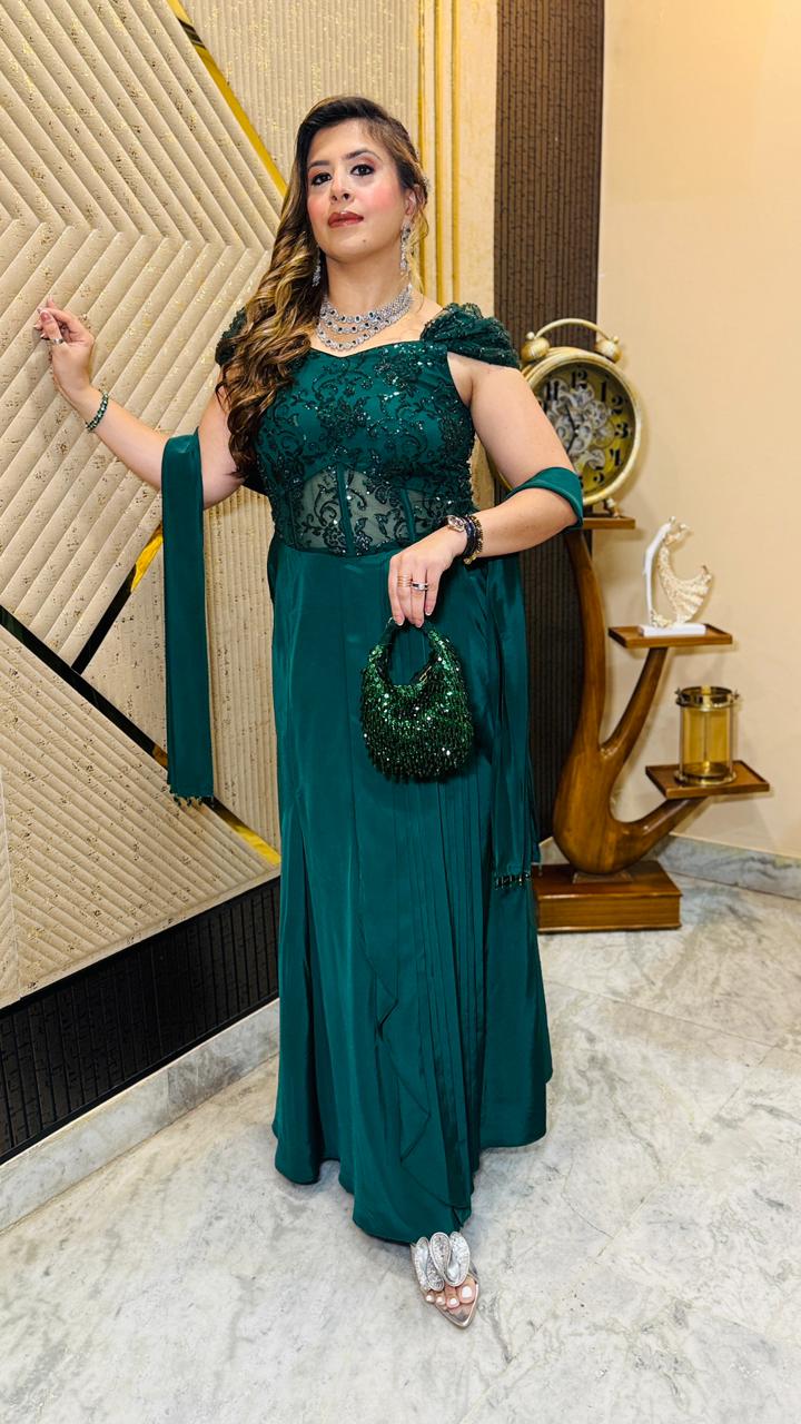 Belvedere Cocktail Drape | Party Wear | Lakhina Couture - Look 8