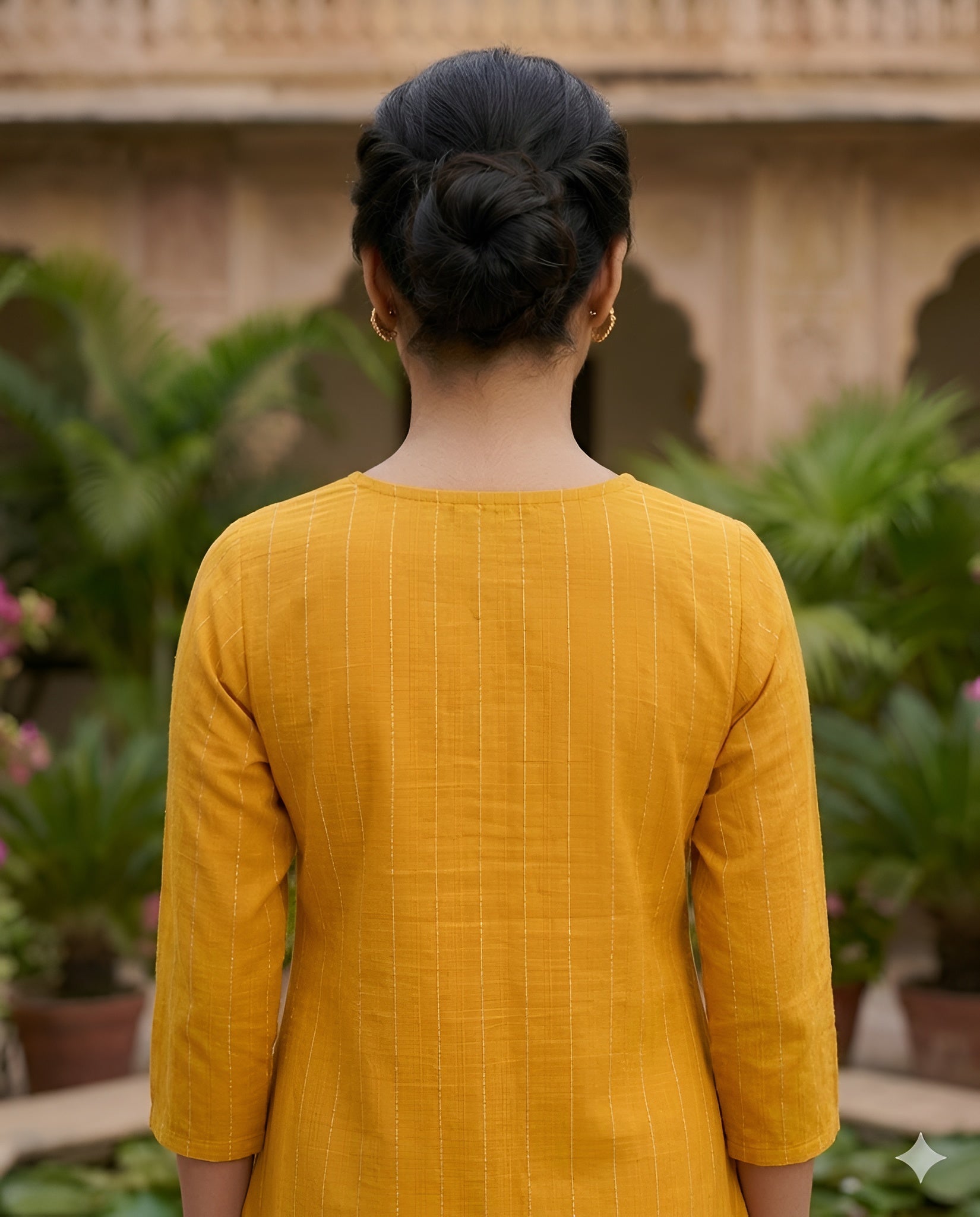 Mustard Printed Kurti