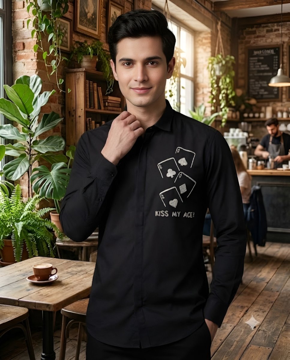 Ace Noir Cotton Shirt