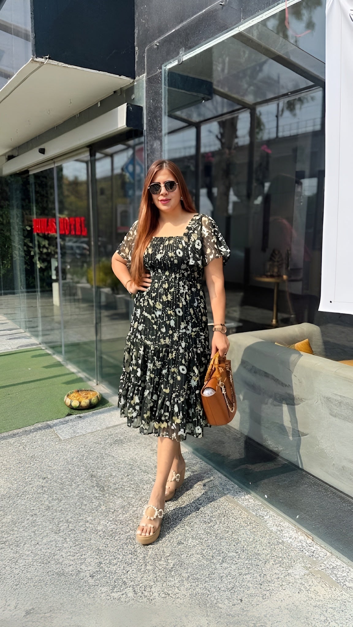 Green Yard Midi Dress