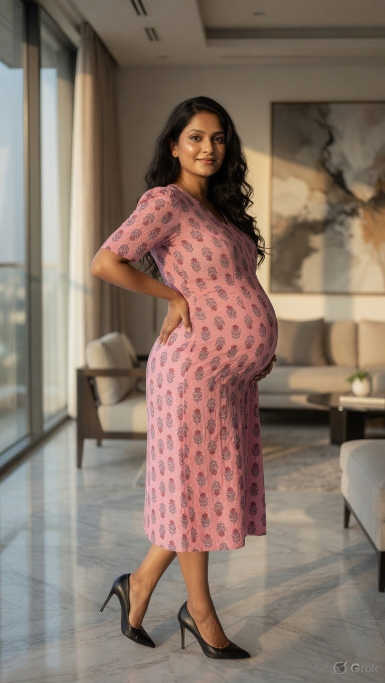 Ease Bloom Maternity Midi | Lakhina Couture - Look 5