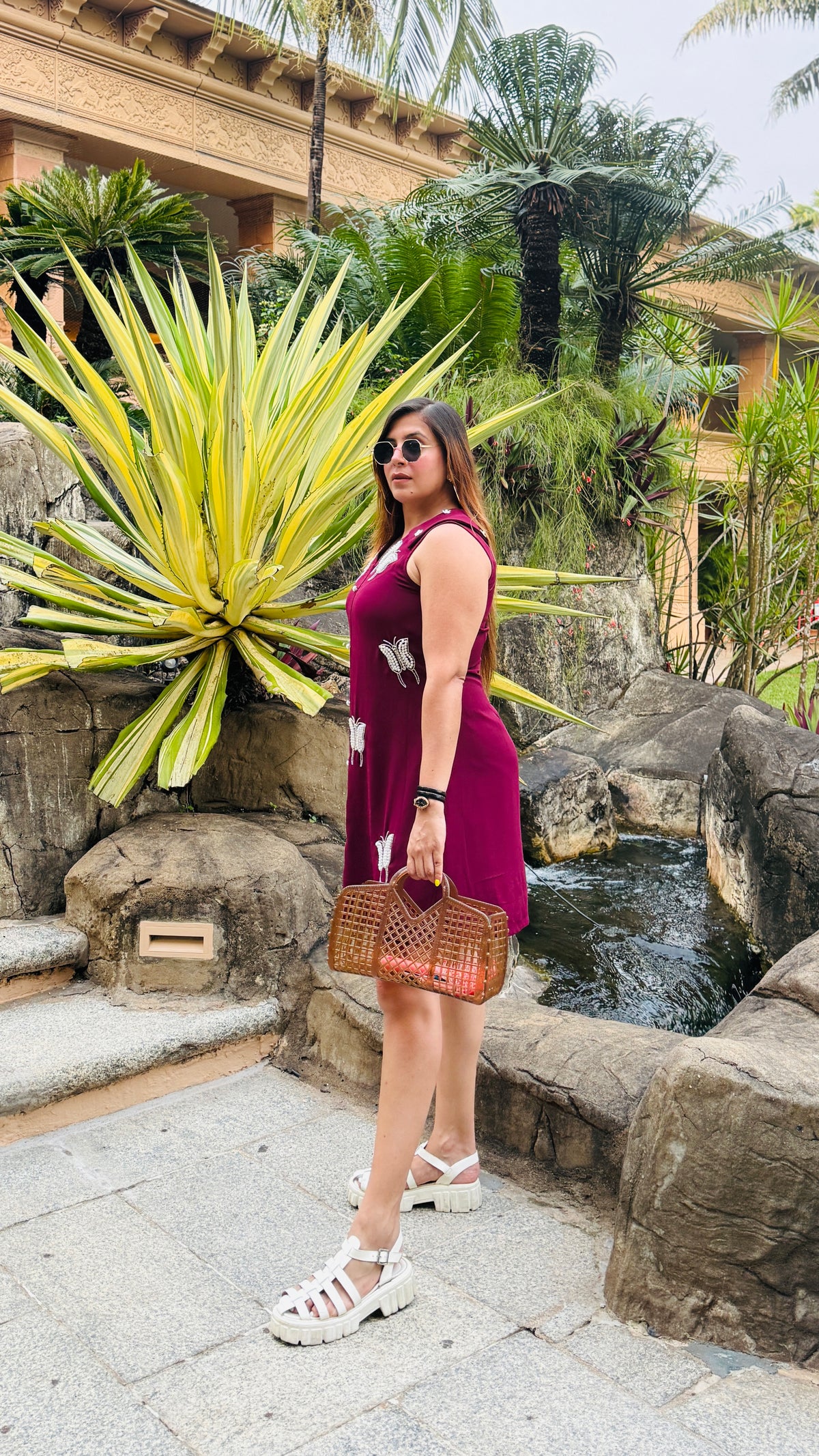 Wine and Shine Butterfly Dress