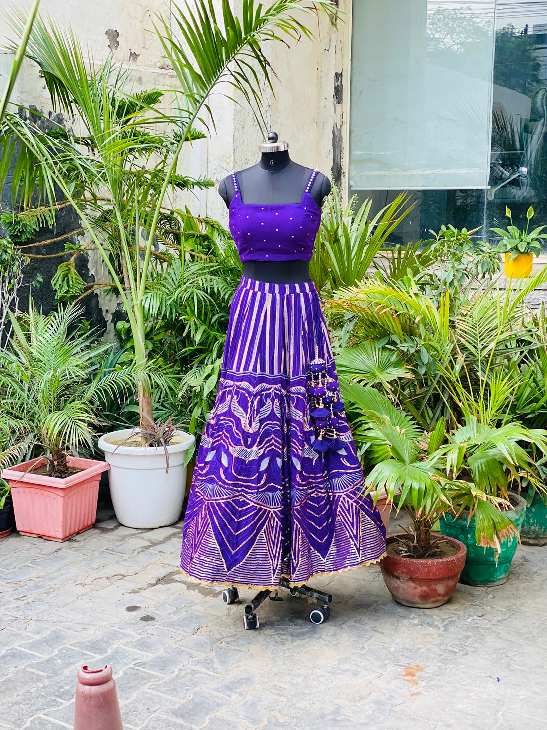 Purple Heavy Lehenga